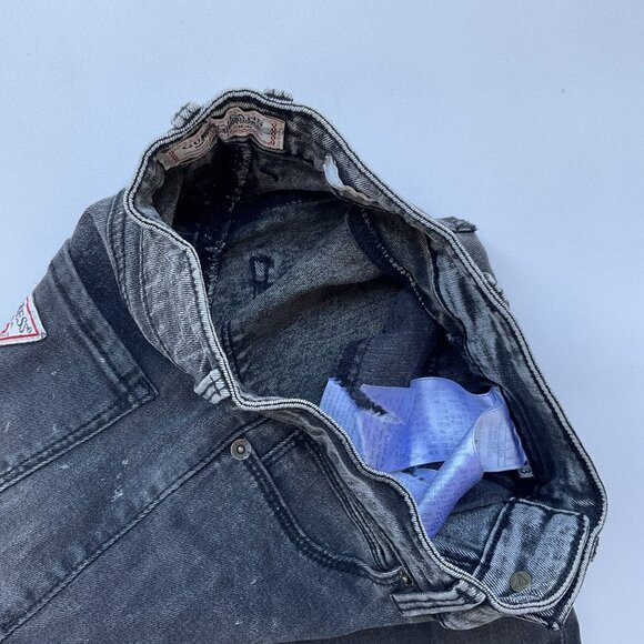 Guess Women’s 1981 High Rise Skinny Jeans Black Acid Wash Size 23 - Picture 7 of 11